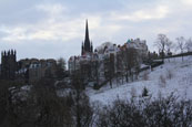 the Old Town of Edinburgh from Princes St, Edinburgh, Scotland